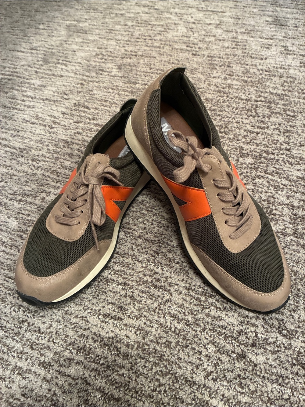 MIA Olive, Tan & Orange Women's Retro Runner Sneakers